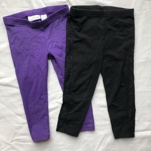 2T Girls Leggings Bundle of 2